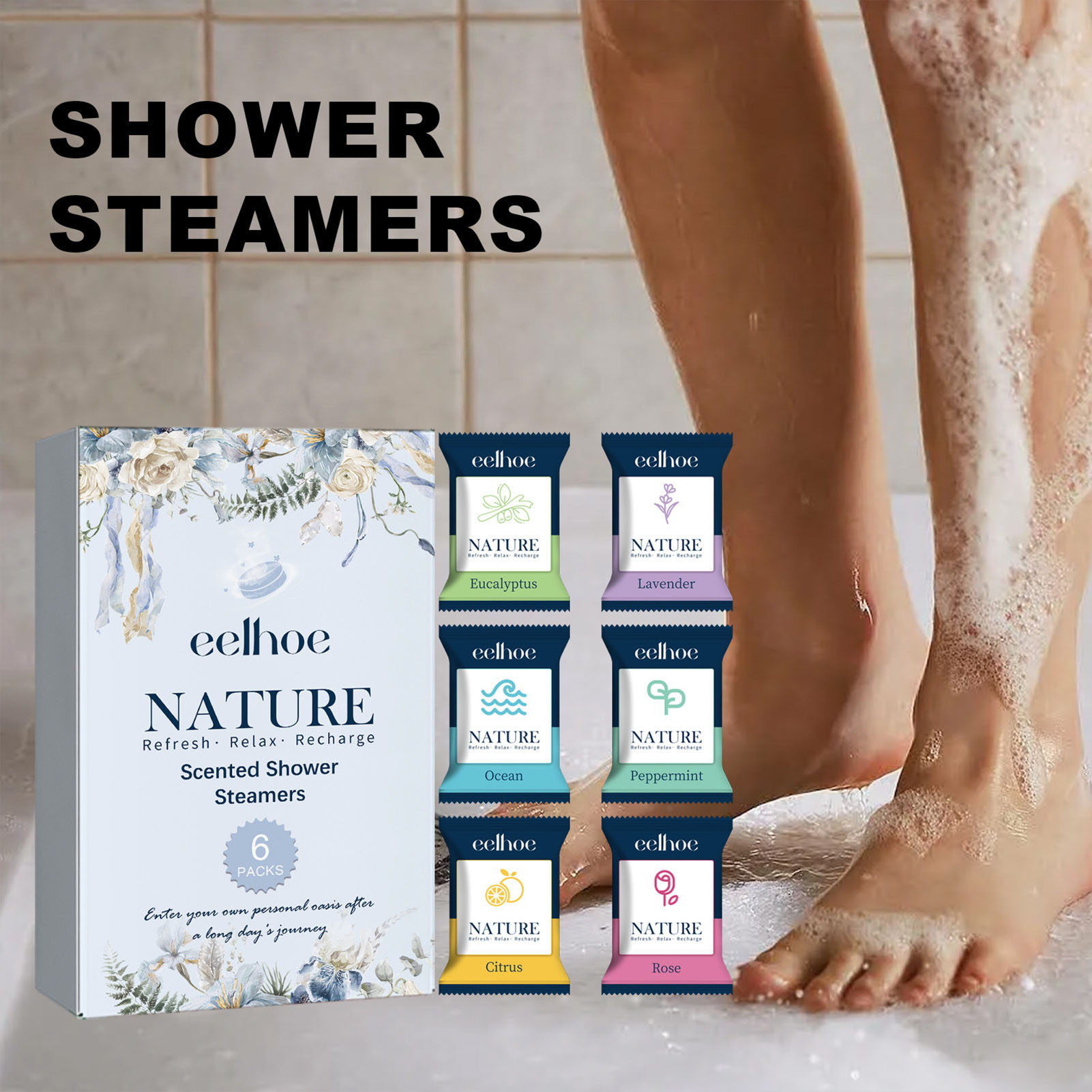 6pcs Aromatherapy Shower Table - огляд і ціна Shower Steamer Tablet
