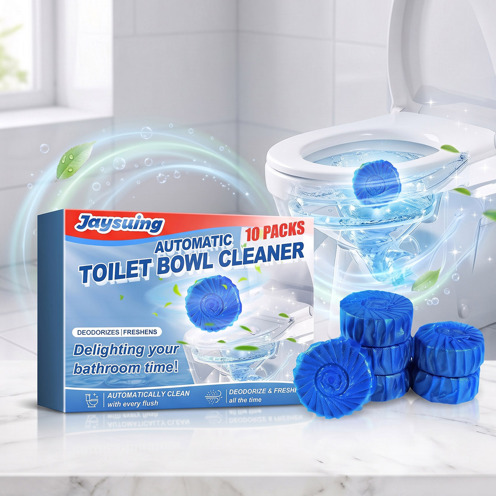 Toilet Bowl Cleaner Blocks Blu - огляд і ціна Shower Steamer Tablet