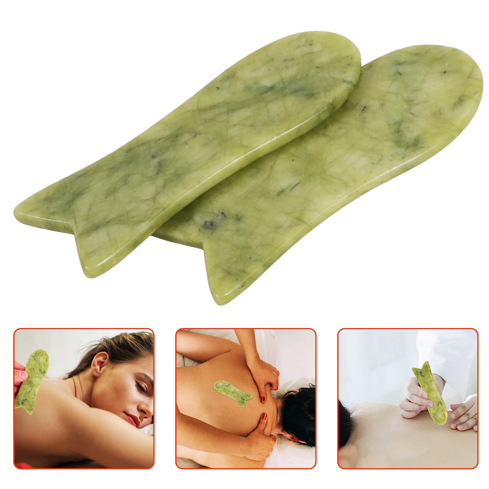 2Pcs Natural Jade Gua Sha Scra - огляд і ціна Spa Y Wellness